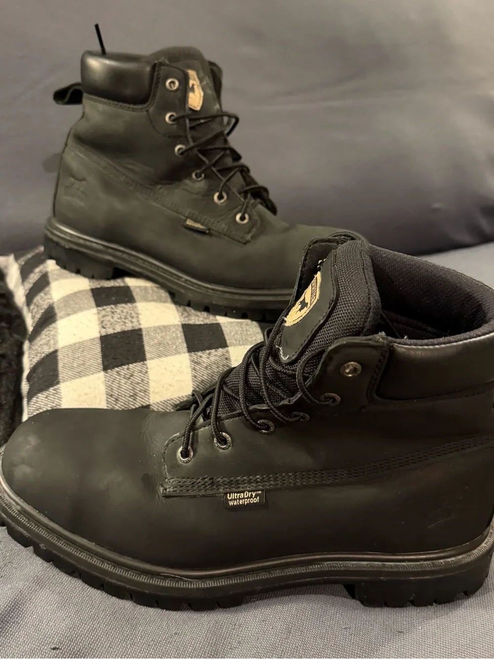 Irish Setter Red Wing Shoes Black Waterproof Leather Work Boots